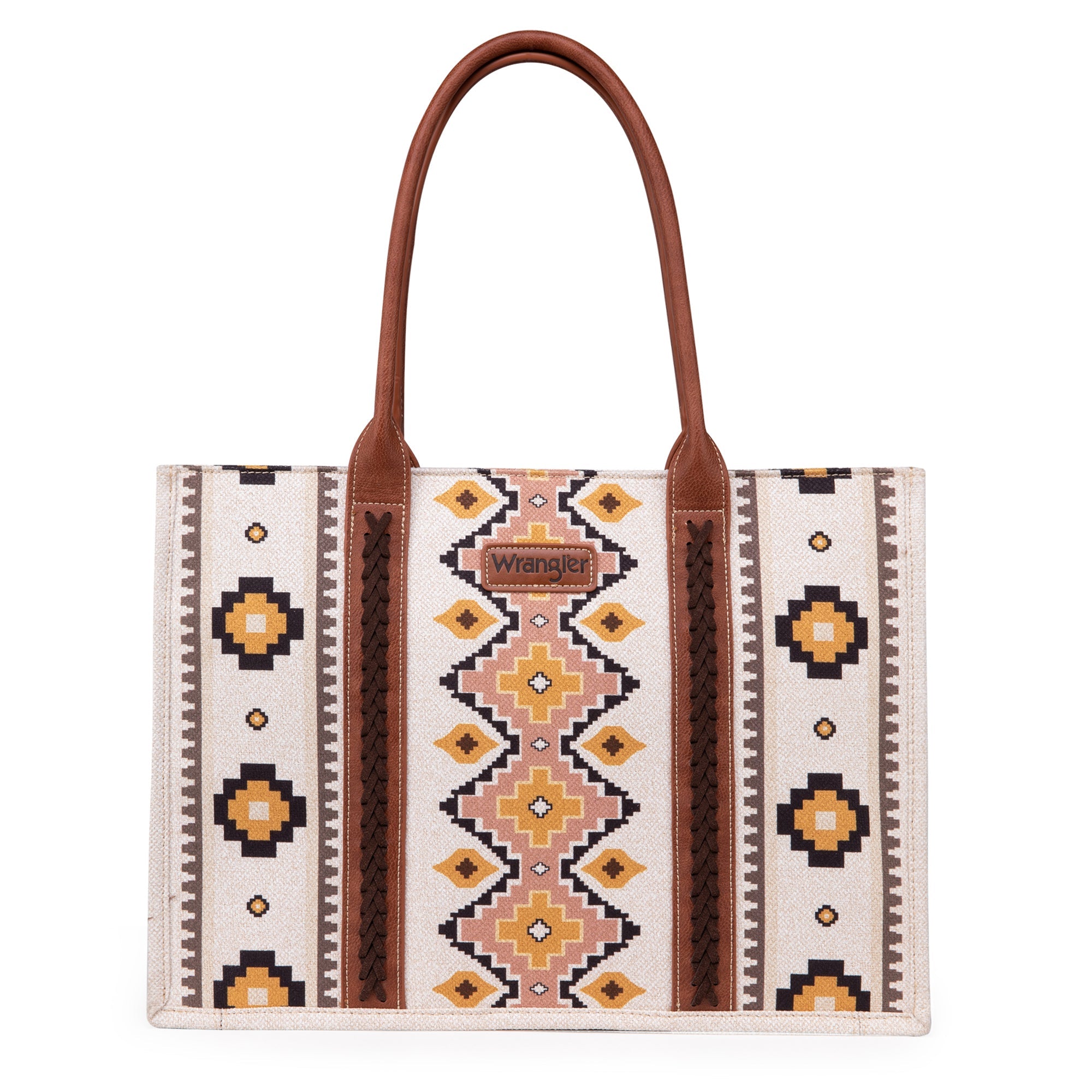 Wrangler Southwestern Dual Sided Print Canvas Tote/Crossbody Collection - Cowgirl Wear