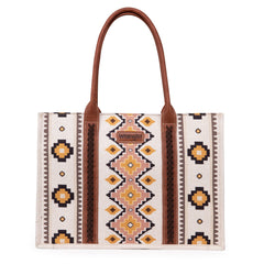 Wrangler Southwestern Dual Sided Print Canvas Tote/Crossbody Collection - Cowgirl Wear