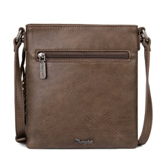 Wrangler Leather Fringe Jean Denim Pocket Crossbody - Cowgirl Wear