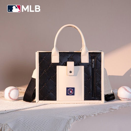 MLB Atlanta Braves Team Whipstitch Tote/Crossbody-Black
