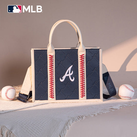 MLB Atlanta Braves Team Whipstitch Tote/Crossbody-Blue