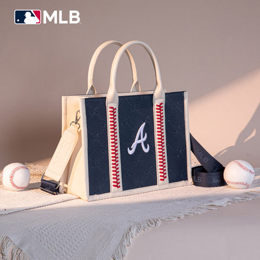 MLB Atlanta Braves Team Whipstitch Tote/Crossbody-Blue