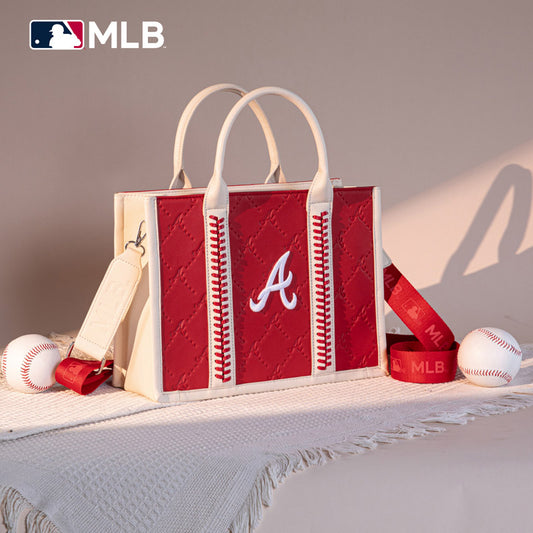 MLB Atlanta Braves Team Whipstitch Tote/Crossbody-Red