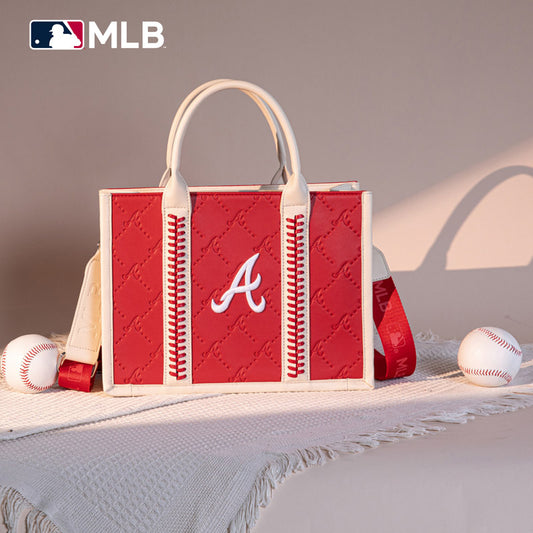 MLB Atlanta Braves Team Whipstitch Tote/Crossbody-Red