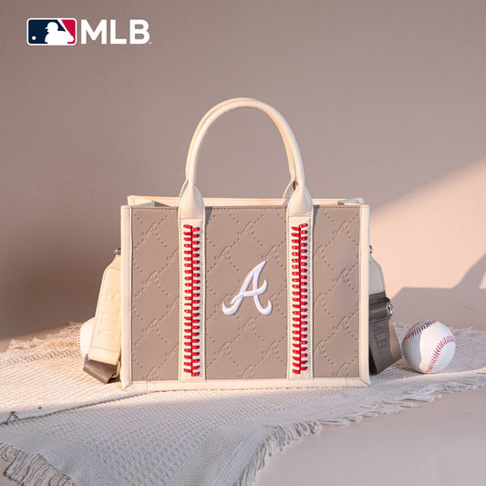 MLB Atlanta Braves Team Whipstitch Tote/Crossbody-Camel