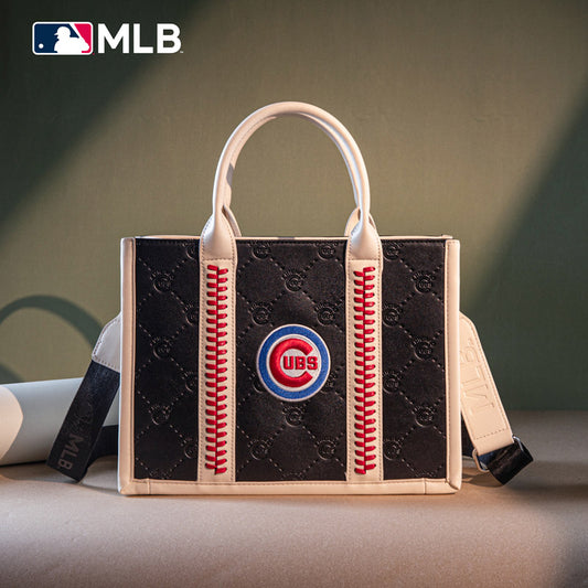 MLB Chicago Cubs Team Whipstitch Tote/Crossbody-Black