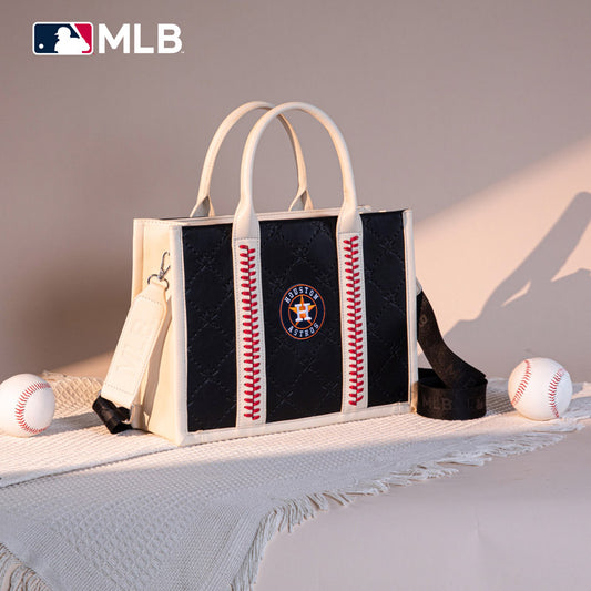 MLB Houston Astros Team Whipstitch Tote/Crossbody-Black