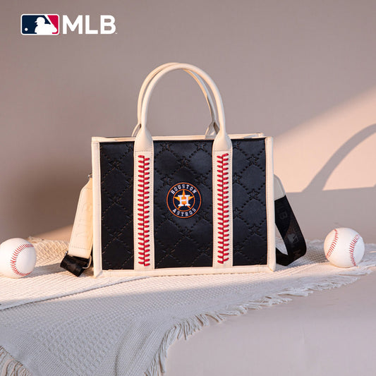 MLB Houston Astros Team Whipstitch Tote/Crossbody-Black
