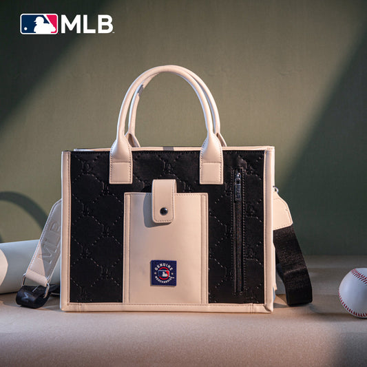 MLB Los Angeles Dodgers Team Whipstitch Tote/Crossbody-Black