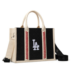 MLB Los Angeles Dodgers Team Whipstitch Tote/Crossbody-Black
