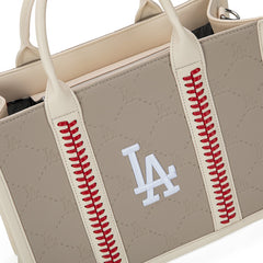 MLB Los Angeles Dodgers Team Whipstitch Tote/Crossbody-Camel