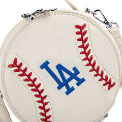 MLB Los Angeles Dodgers Leather Circle Crossbody Bag