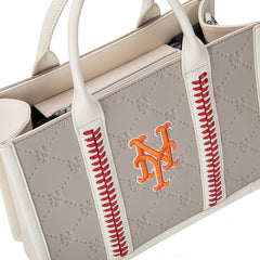 MLB New York Mets Team Whipstitch Tote/Crossbody-Camel