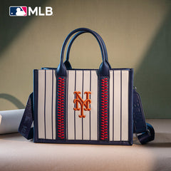 MLB New York Mets Team Whipstitch Tote/Crossbody-Stripe