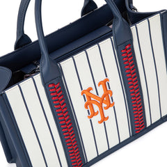 MLB New York Mets Team Whipstitch Tote/Crossbody-Stripe