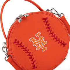 MLB New York Mets Leather Circle Crossbody Bag