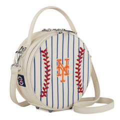 MLB New York Mets Leather Circle Crossbody Bag