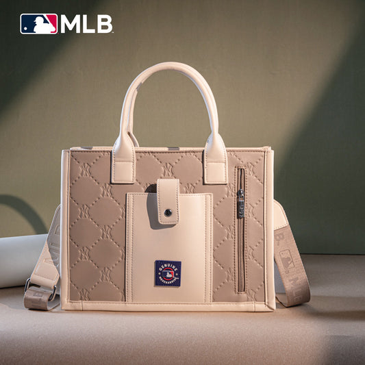 MLB New York Yankees Team Whipstitch Tote/Crossbody-Camel