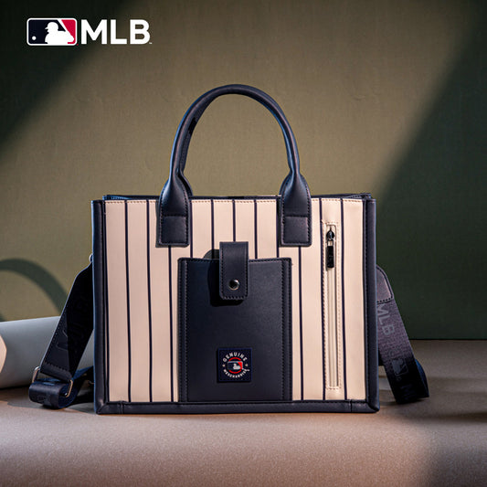 MLB New York Yankees Team Whipstitch Tote/Crossbody-Stripe