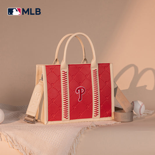 MLB Philadelphia Phillies Team Whipstitch Tote/Crossbody-Red