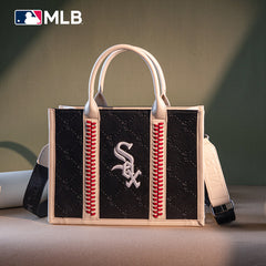 MLB Chicago White Sox Team Whipstitch Tote/Crossbody-Black