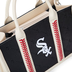 MLB Chicago White Sox Team Whipstitch Tote/Crossbody-Black