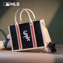 MLB Chicago White Sox Team Whipstitch Tote/Crossbody-Black
