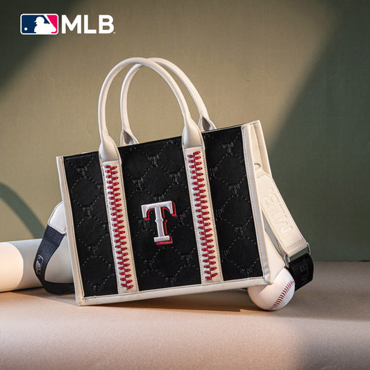 MLB Texas Rangers Team Whipstitch Tote/Crossbody-Black
