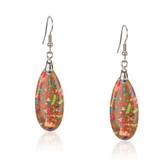 Rustic Couture's®  Natural Stone Water Drop Dangle Earrings
