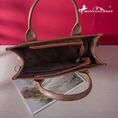 Montana West Whipstitch Concealed Carry Tote With Matching Bi-Fold Wallet