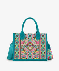 Montana_West_Western_Pattern_Print_Canvas_Tote_Bag_Turquoise