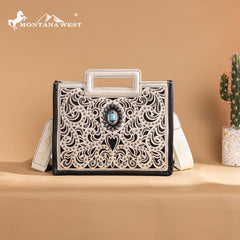 Montana West Cut-Out Embroidered Collection Tote/Crossbody