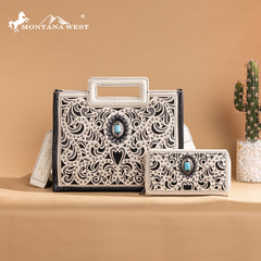 Montana West Cut-Out Embroidered Collection Tote/Crossbody