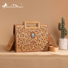 Montana West Cut-Out Embroidered Collection Tote/Crossbody