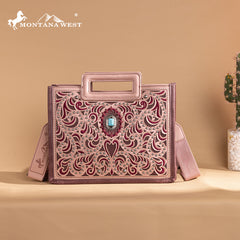 Montana West Cut-Out Embroidered Collection Tote/Crossbody