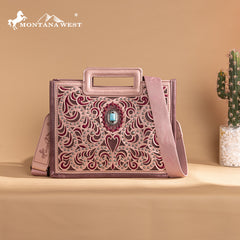 Montana West Cut-Out Embroidered Collection Tote/Crossbody