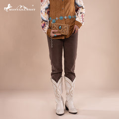 Montana West Cut-Out Embroidered Collection Tote/Crossbody