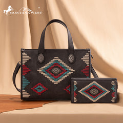 Montana West Aztec Collection Tote/Crossbody Set