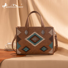 Montana West Aztec Collection Tote/Crossbody Set