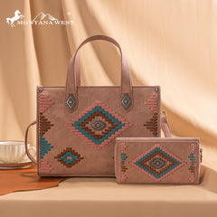 Montana West Aztec Collection Tote/Crossbody Set