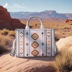 Montana West Aztec Retro Arrows Dual Sided Print Large Tote/Crossbody