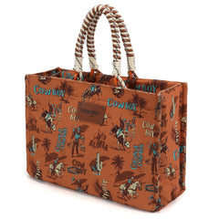 Wrangler Cowboy Print Tote Bag