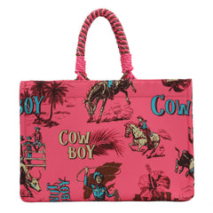 Wrangler Cowboy Print Tote Bag