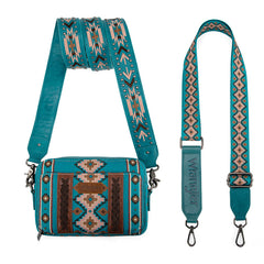 Wrangler Aztec Printed Crossbody Purse