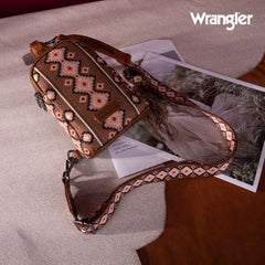 2024 New Wrangler Southwestern Print Canvas Crossbody/Sling/Chest Bag - Cowgirl Wear