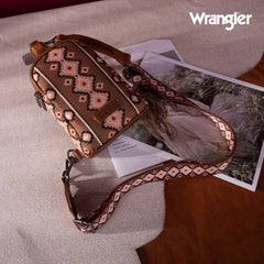 2024 New Wrangler Southwestern Print Canvas Crossbody/Sling/Chest Bag - Cowgirl Wear