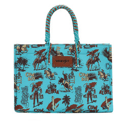 Wrangler Cowboy Print Tote Bag
