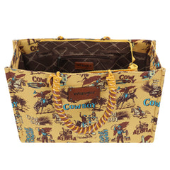 Wrangler Cowboy Print Tote Bag