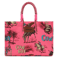 Wrangler Cowboy Print Tote Bag