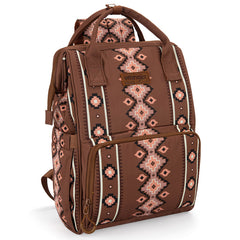 2024 New Wrangler Aztec Southwestern Pattern Dual Sided Print Multi-function Backpack-Camel